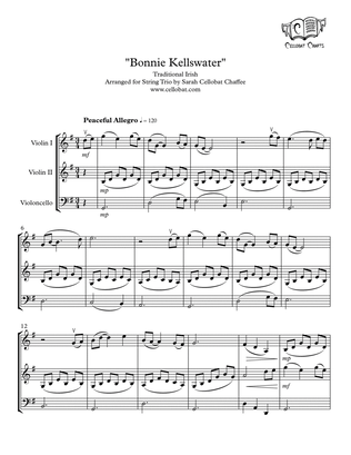 Book cover for Bonnie Kellswater - String Trio (2 Violins & Cello) - Traditional Irish arr. Cellobat