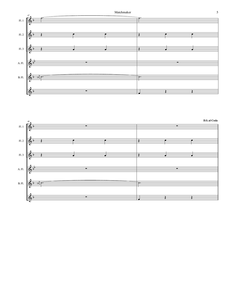 Matchmaker Flute Choir scores gallery preview page 6