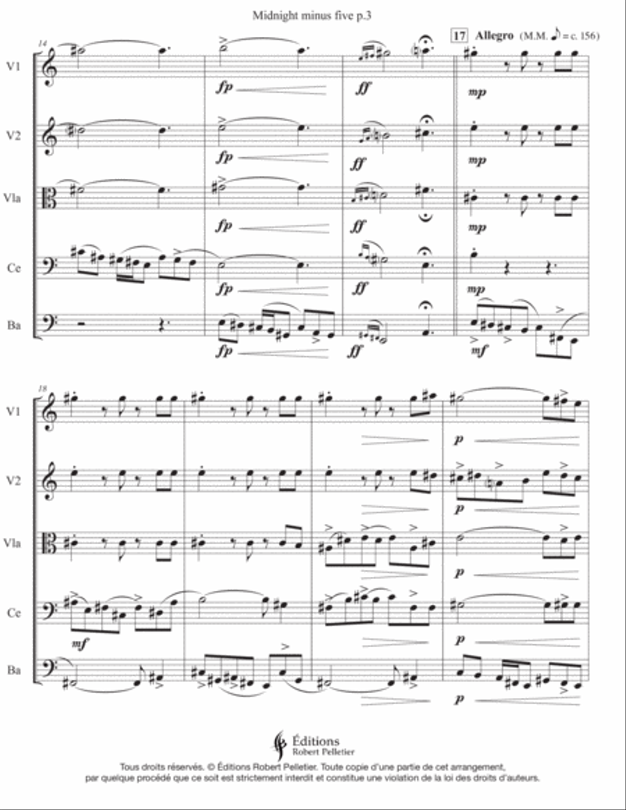 Midnight minus five Midnight minus five String Orchestra scores gallery preview page 3