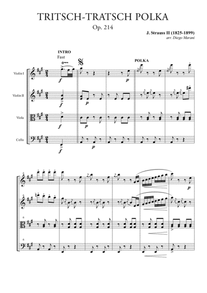 Tritsch-Tritsch Polka for String Quartet image number null
