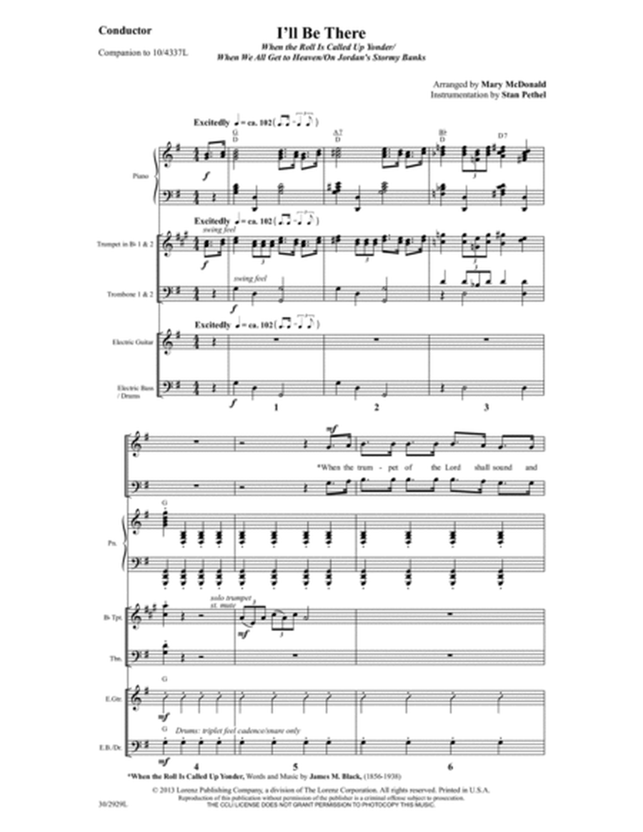 I'll Be There - Rhythm and Brass Score and Parts