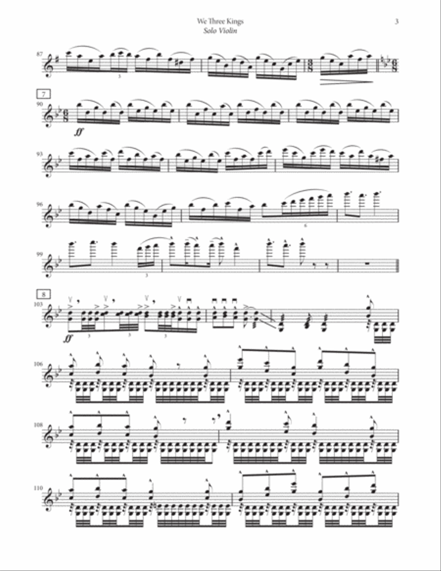 We Three Kings - Violin and Piano Violin Solo scores gallery preview page 5