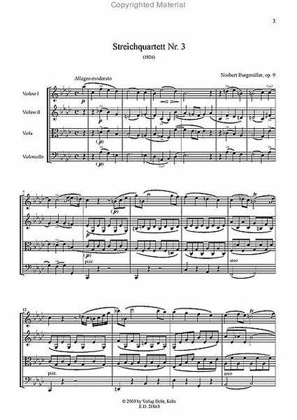 Streichquartett Nr. 3 As-Dur op. 9 (1826)