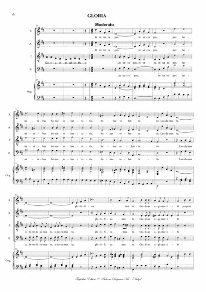 MISSA IN D MAJOR - Albrechtsberger J.G. - For SATB Choir and Organ - With all separate parts image number null