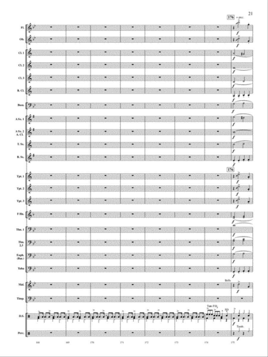 Concerto for Drum Set and Concert Band Concert Band scores gallery preview page 20