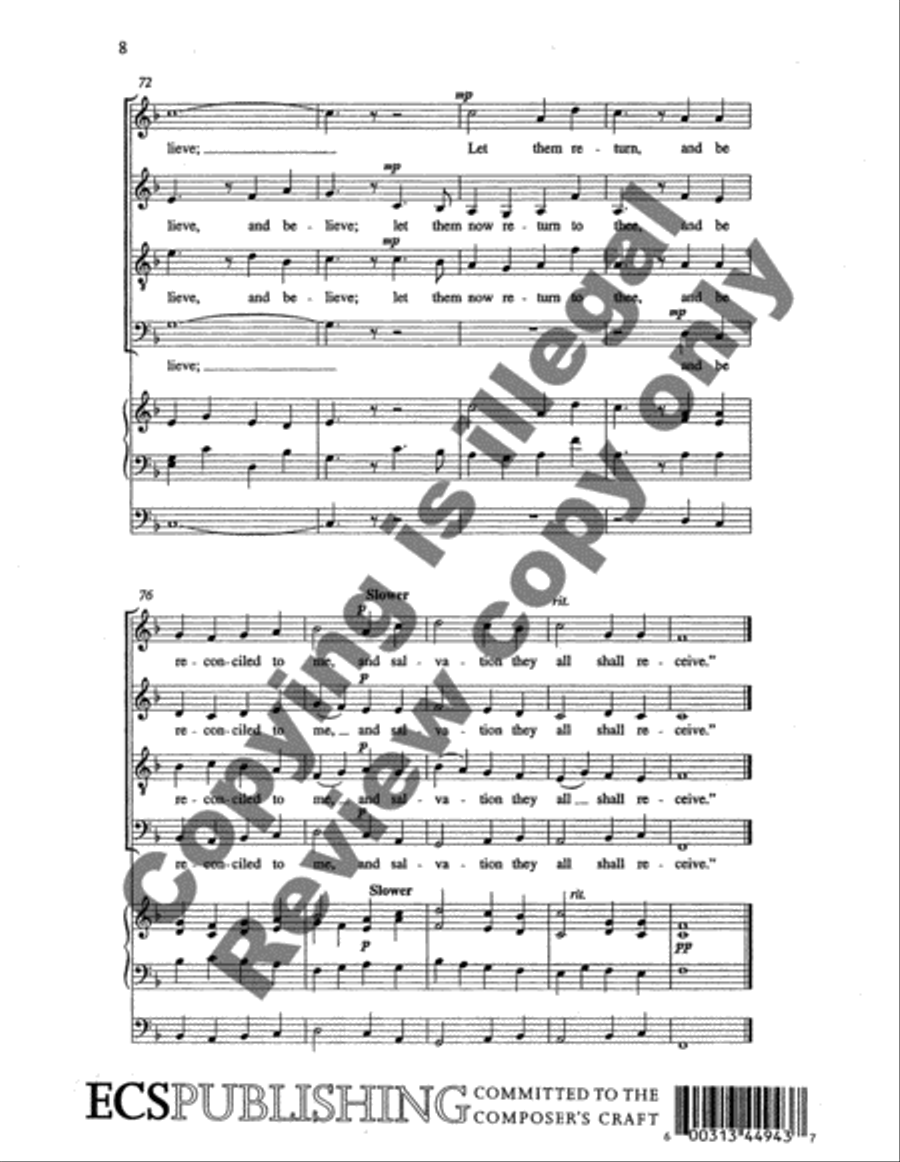 Saw Ye My Savior? Saw Ye My Savior? 4-Part scores gallery preview page 10