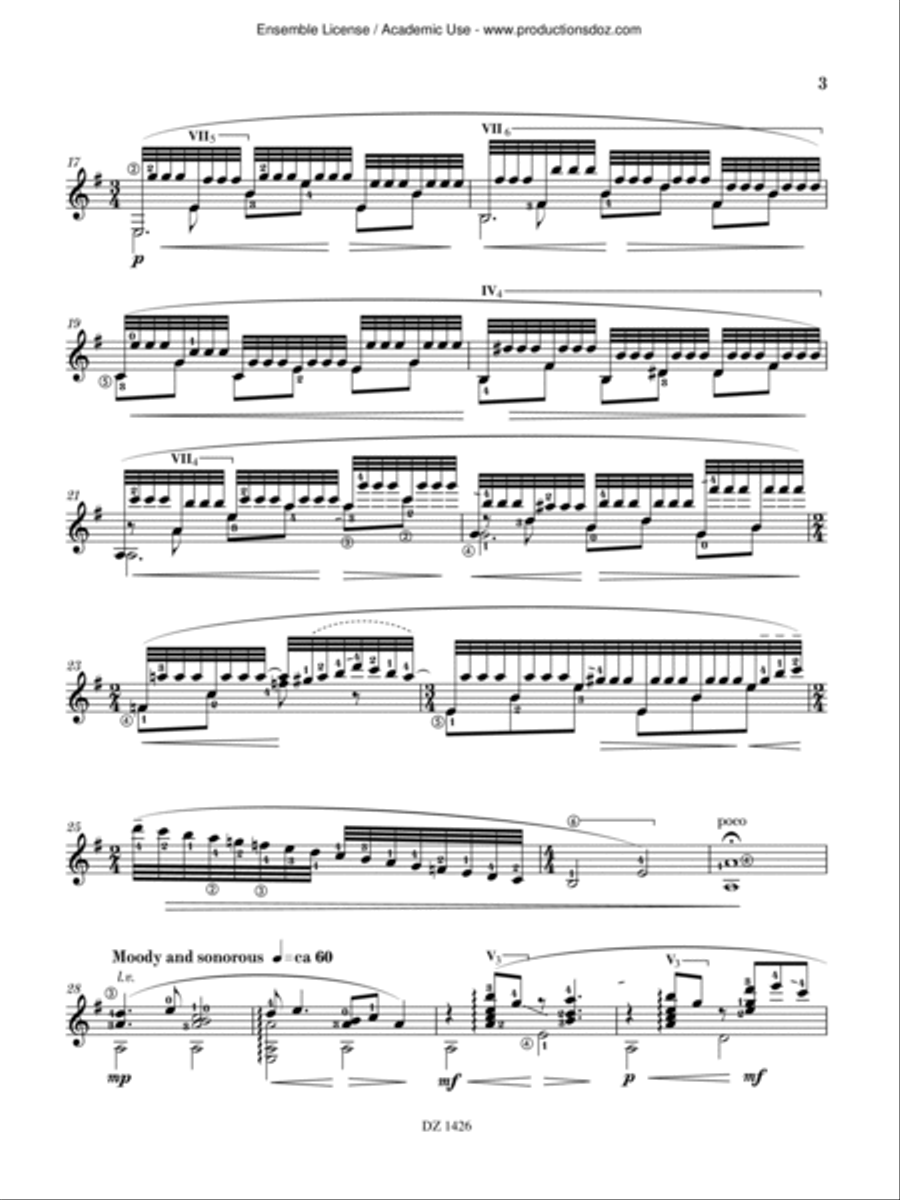 Ex Tenebris Ex Tenebris Classical Guitar scores gallery preview page 3