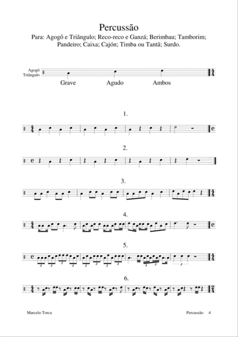 Percussão Percussão Percussion scores gallery preview page 4