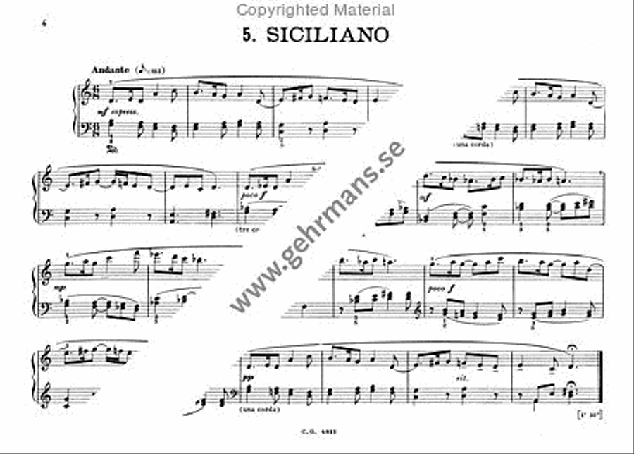 Sex sma pianostycken Piano Solo scores gallery preview page 4