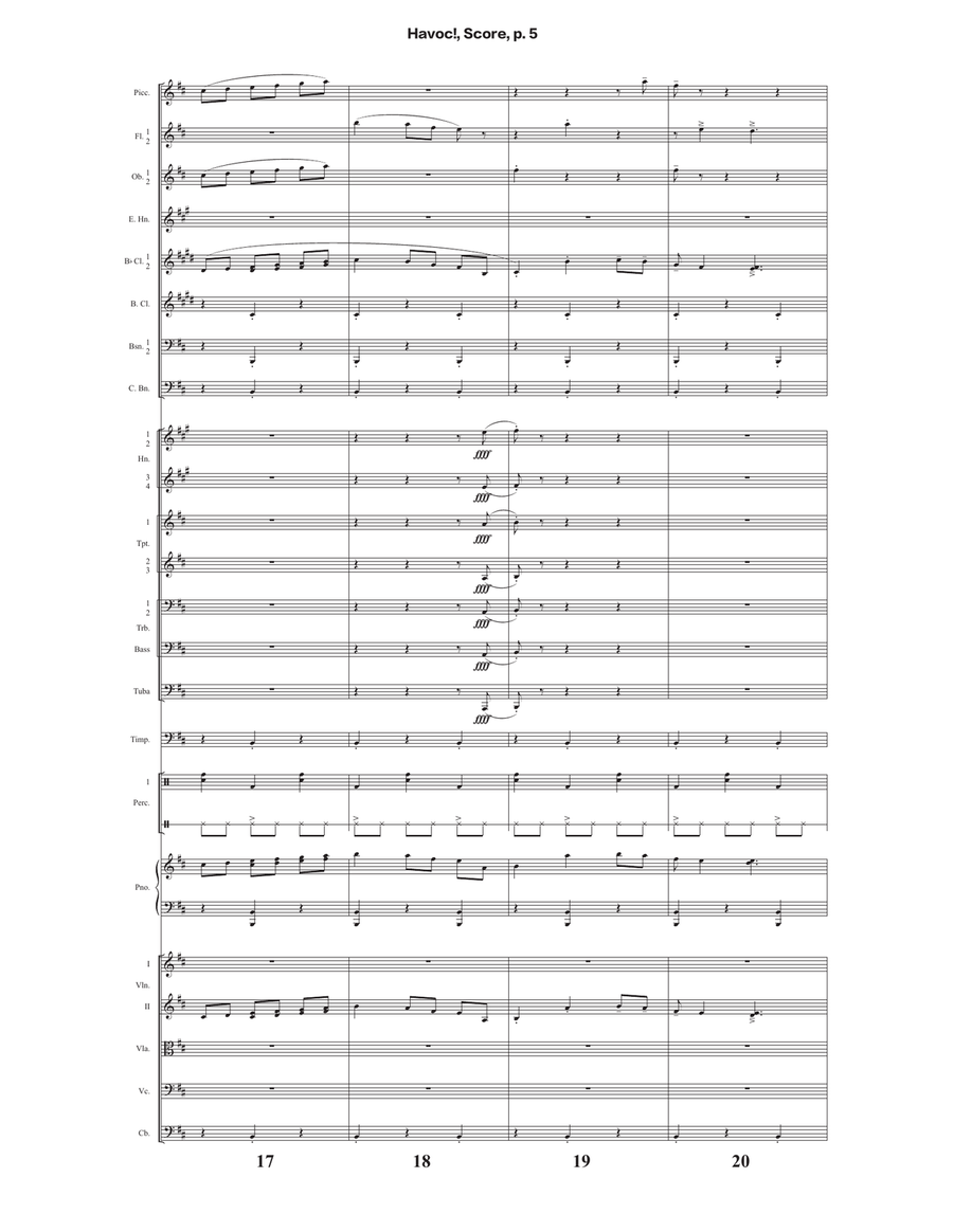 Havoc! - Score Only Full Orchestra scores gallery preview page 5