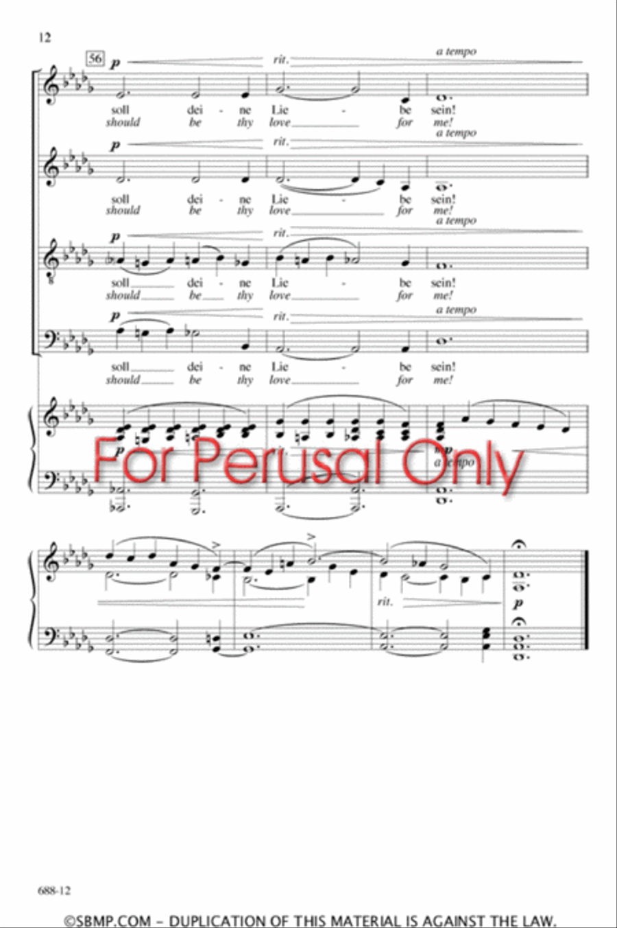 Still wie die Nacht - SATB Octavo 4-Part scores gallery preview page 11