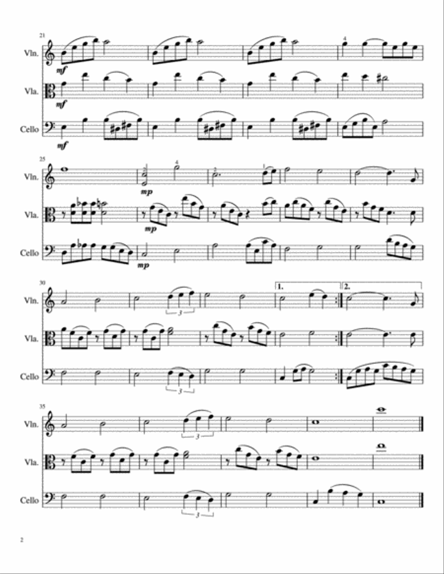 Can't Help Falling In Love String Trio scores gallery preview page 3