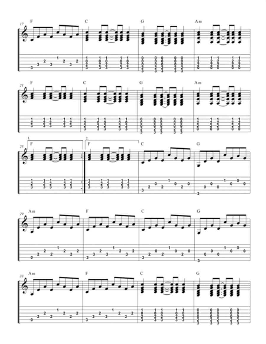 Demons Guitar scores gallery preview page 5