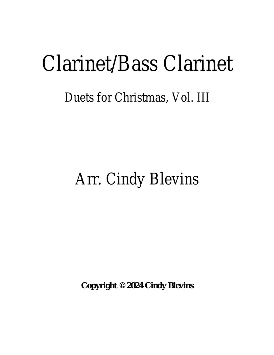 Clarinet and Bass Clarinet for Christmas, Vol. III (12 arrangements) Clarinet Duet scores gallery preview page 6