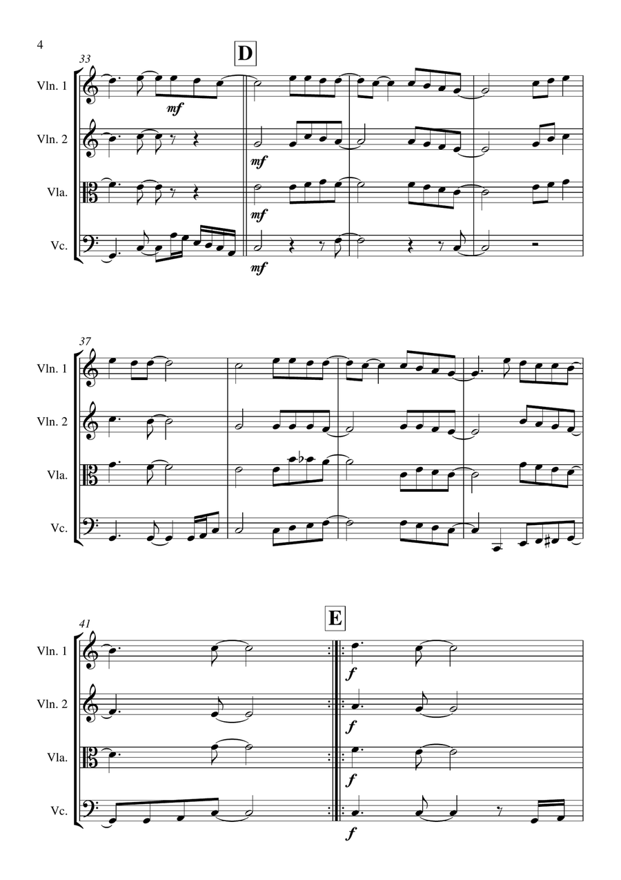 Lean On Me Lean On Me String Quartet scores gallery preview page 4