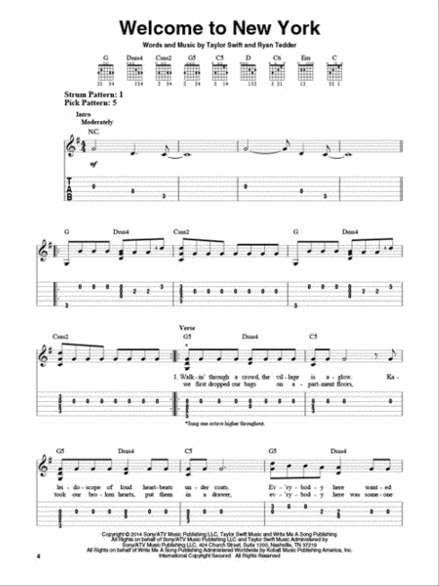 Taylor Swift – 1989 Electric Guitar scores gallery preview page 3
