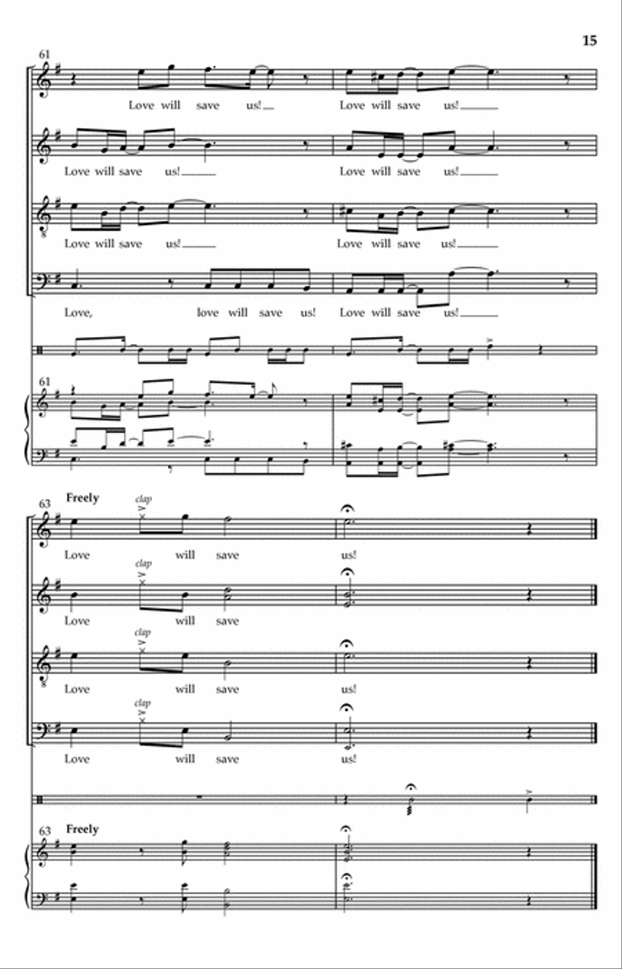 Hug A Tree and Kiss A Sparrow 4-Part scores gallery preview page 13