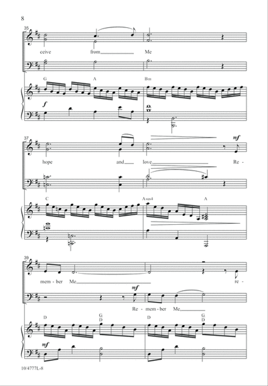 Remember Me When You Eat This Bread 4-Part scores gallery preview page 8