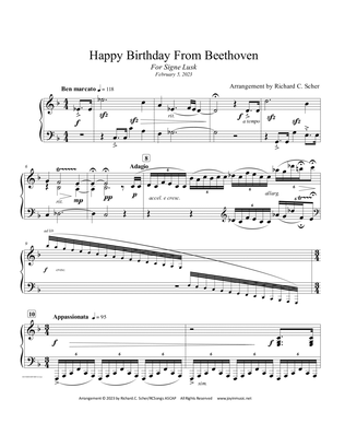 Book cover for Happy Birthday From Beethoven