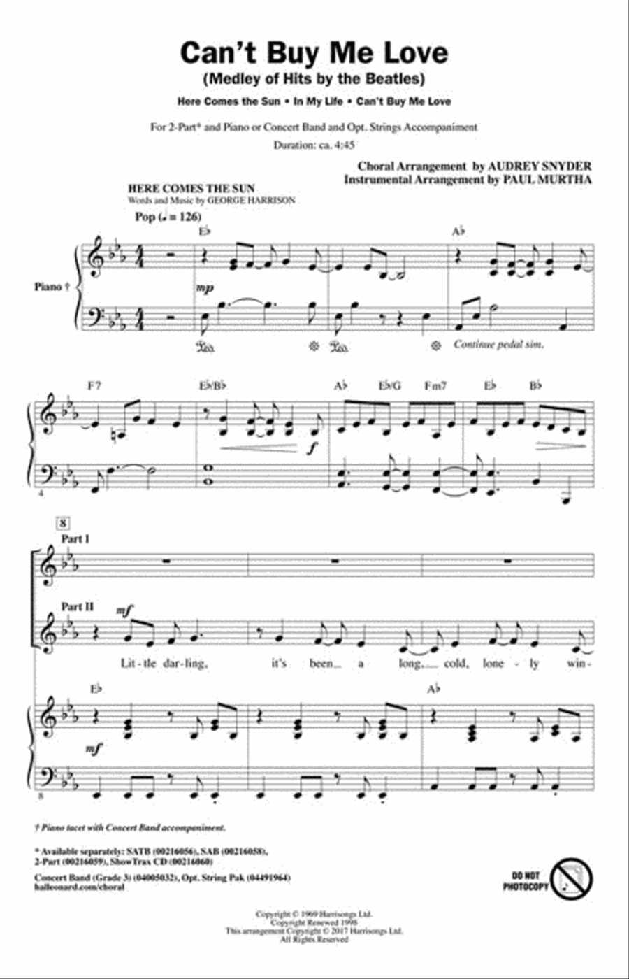 Can't Buy Me Love 2-Part scores gallery preview page 2