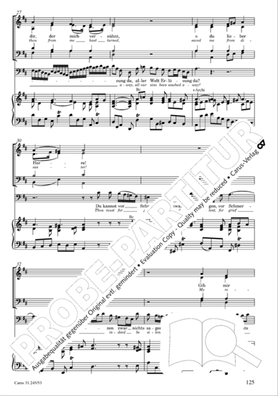 St. John Passion (Johannes-Passion) 4-Part scores gallery preview page 126