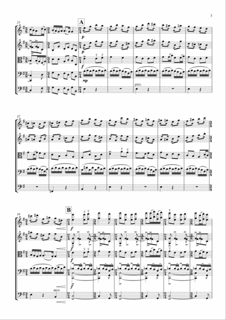 Welsh Folk Song Suite for string orchestra String Orchestra scores gallery preview page 3