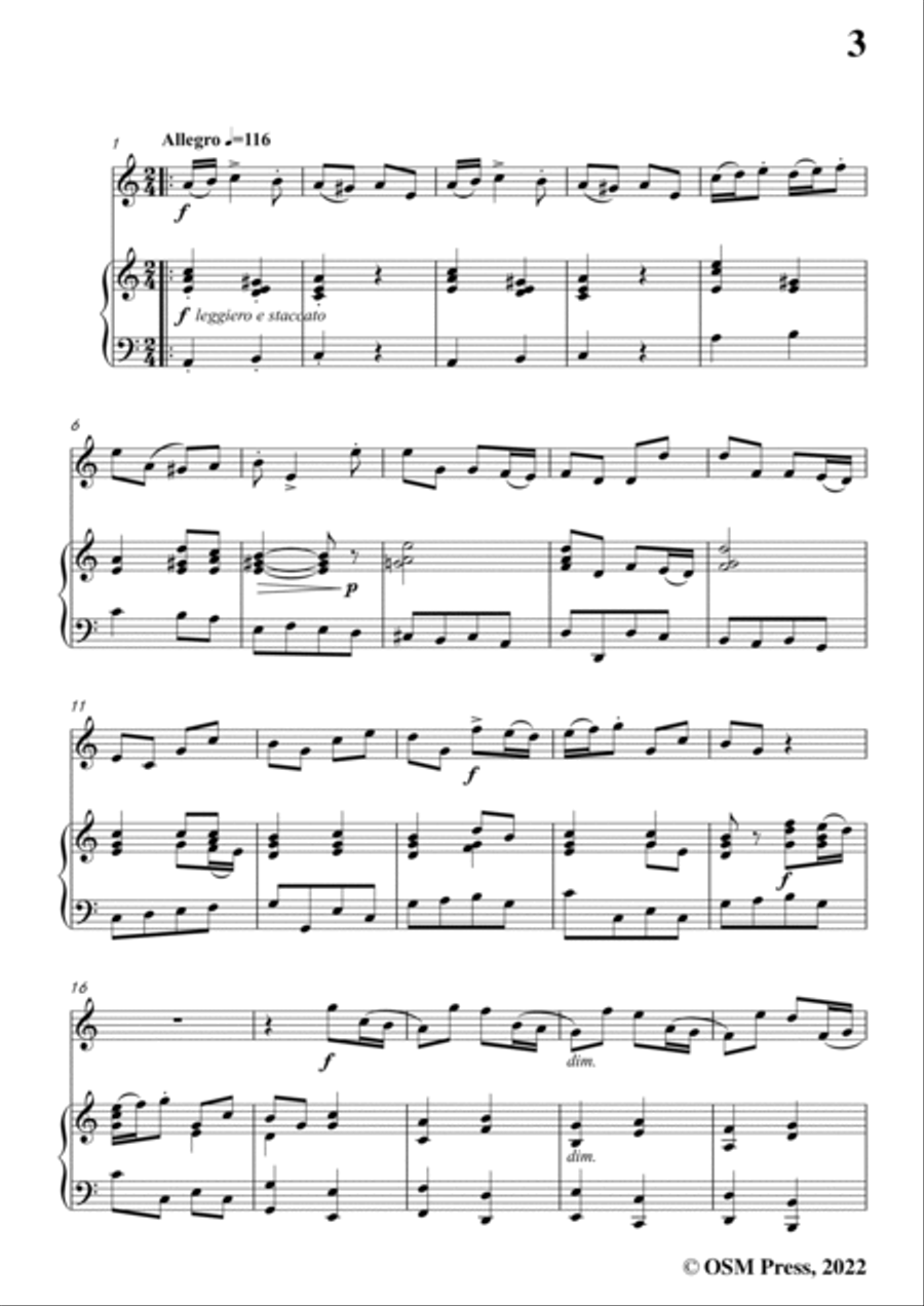 J. B. Loeillet-Sonata,in C Major,for Oboe and Piano Piano scores gallery preview page 5