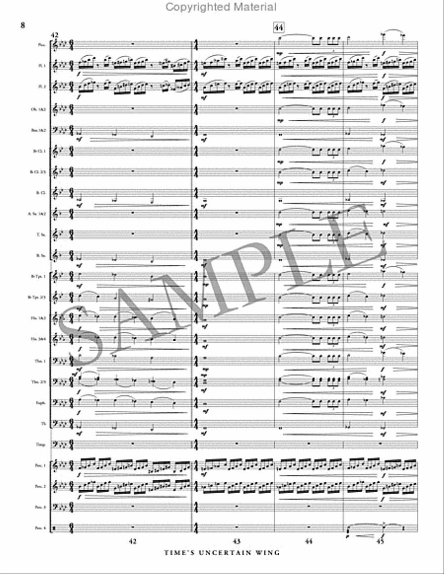 Time's Uncertain Wing (score & parts) Concert Band scores gallery preview page 9