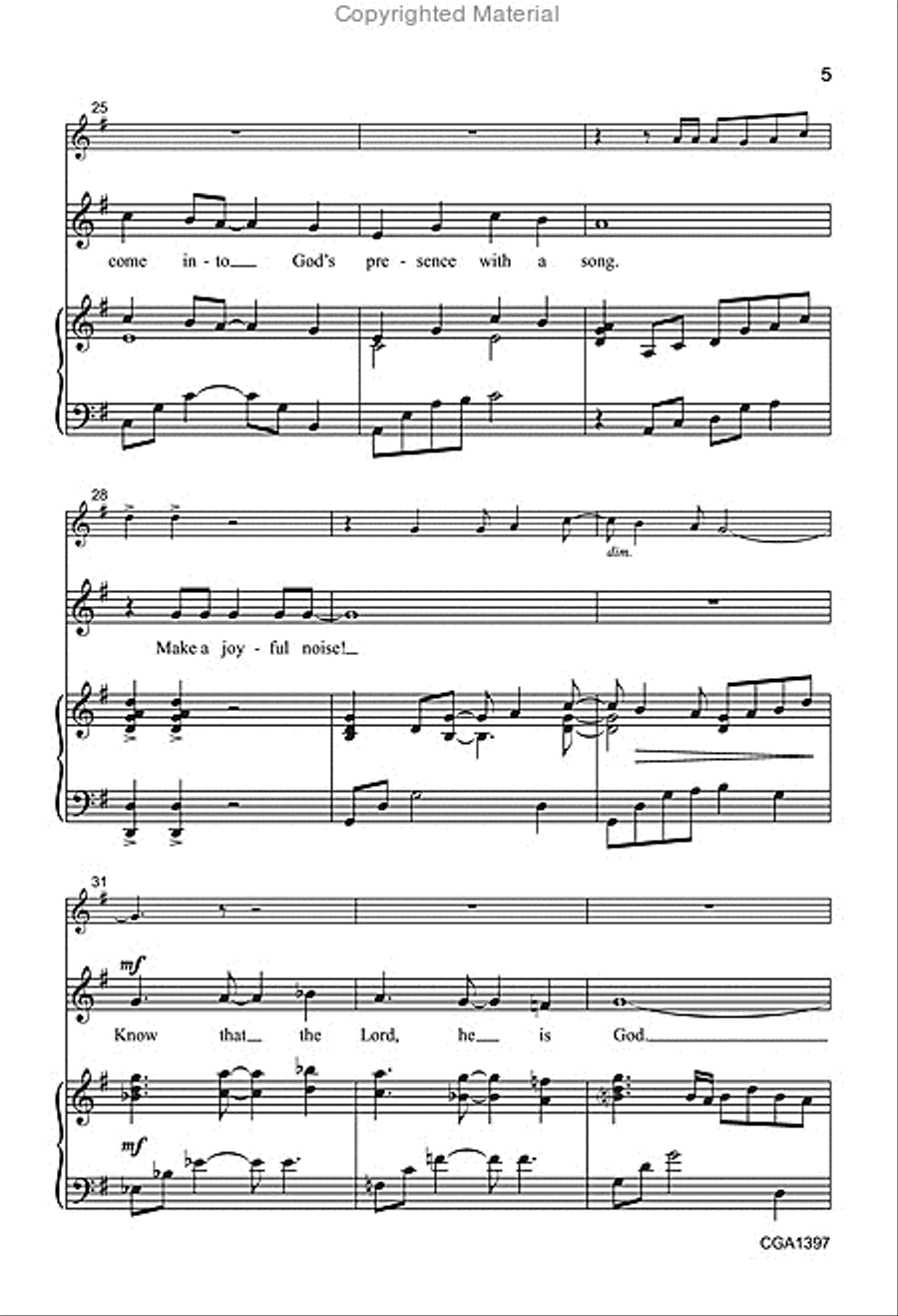Make a Joyful Noise Make a Joyful Noise 2-Part scores gallery preview page 6