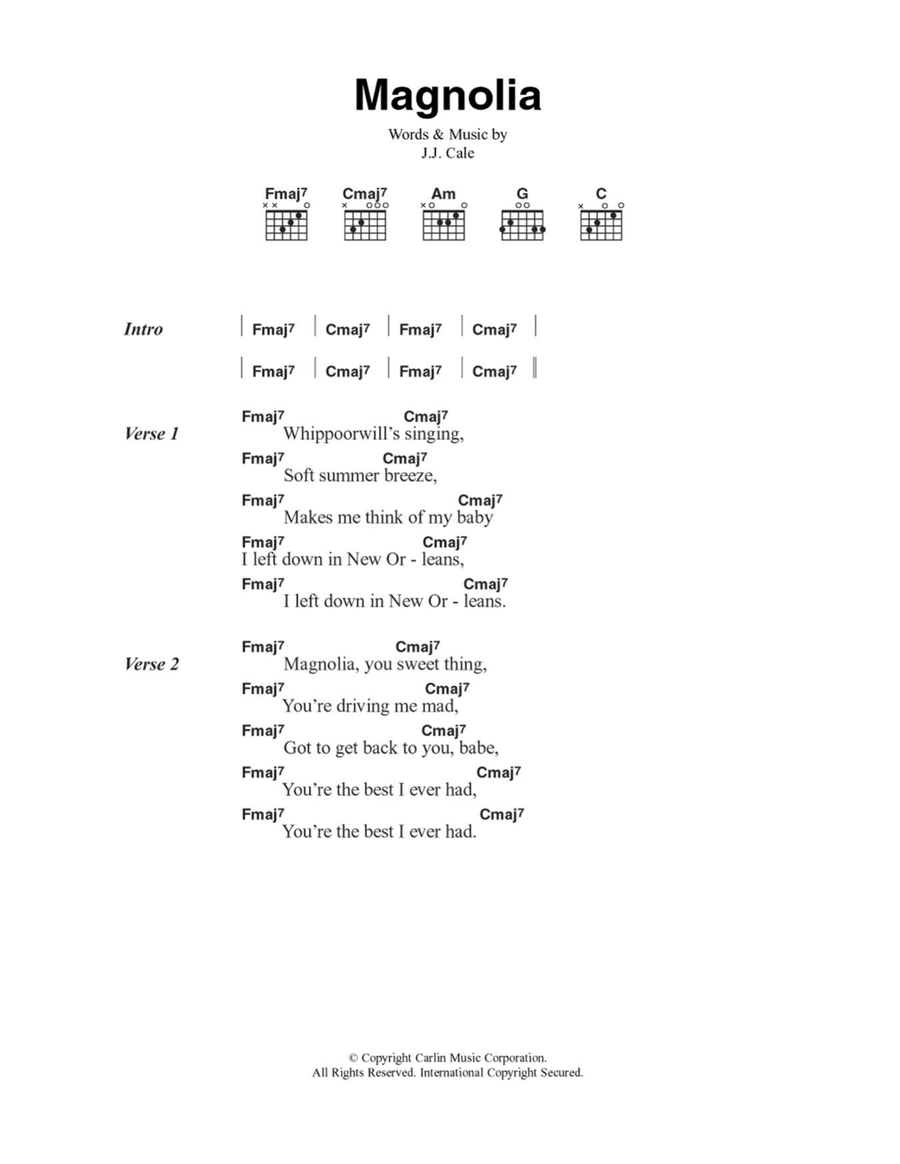 Magnolia Easy Guitar scores gallery preview page 1