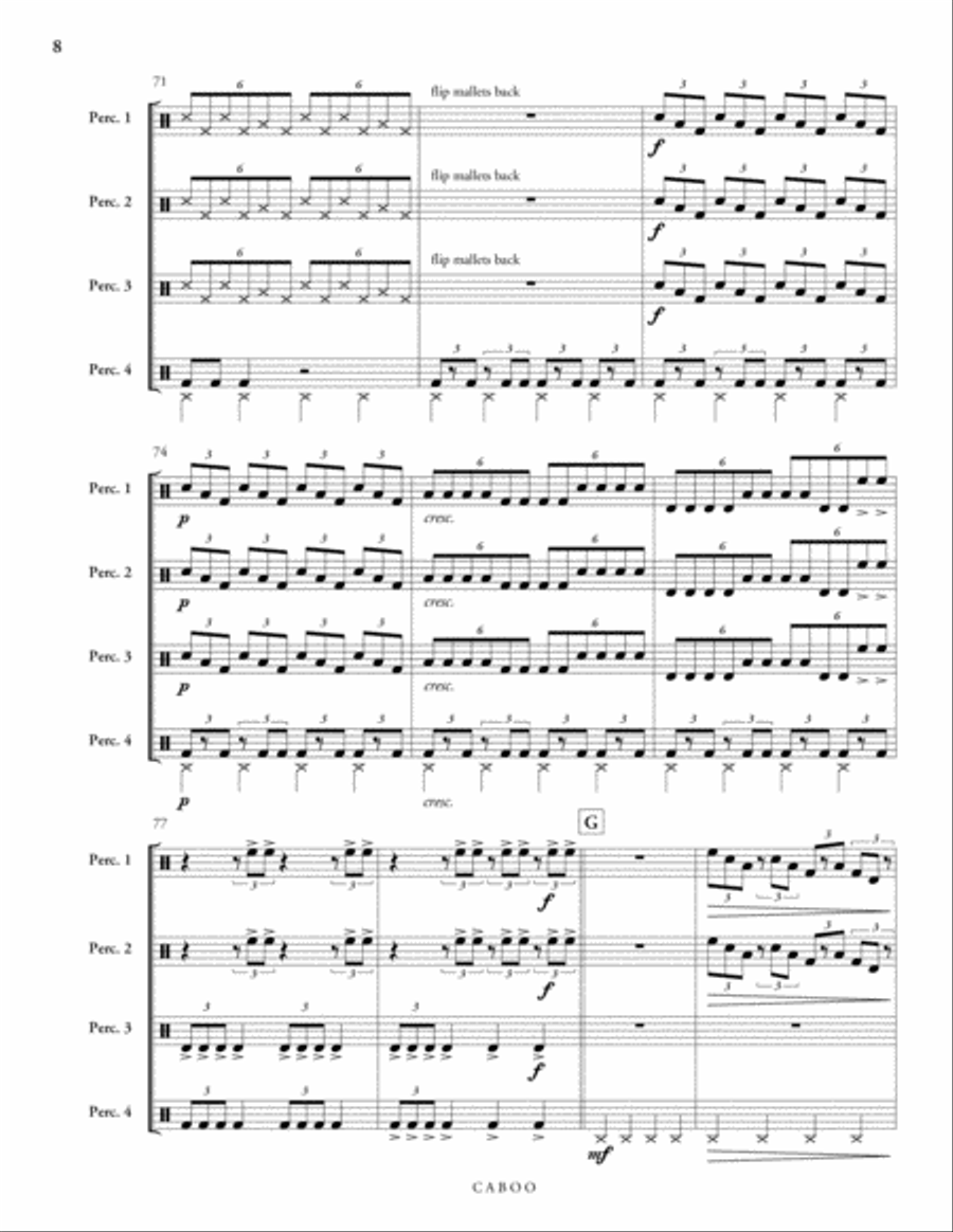 Caboo Percussion Ensemble scores gallery preview page 9