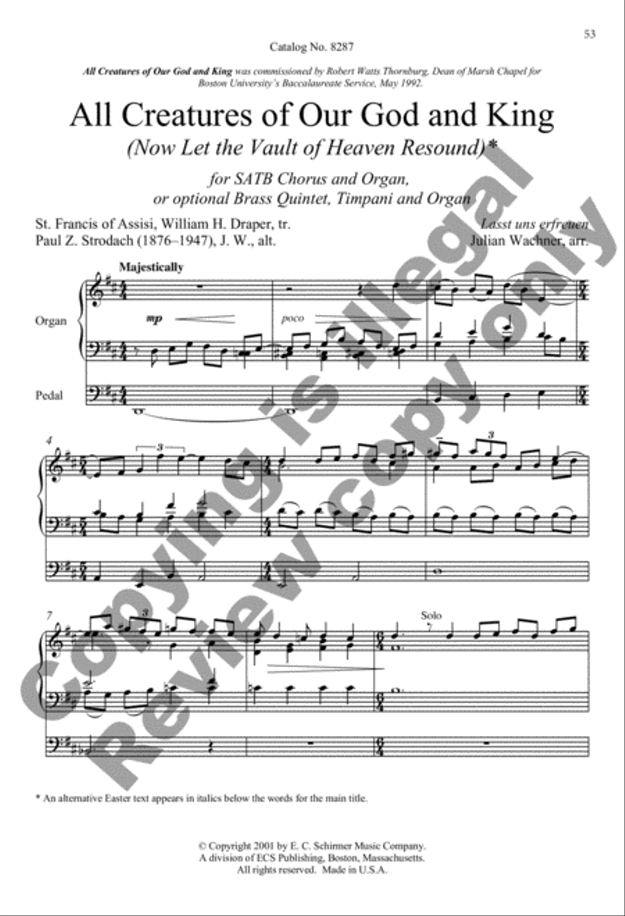 Selected Sacred Choral Works of Julian Wachner, Volume 2 4-Part scores gallery preview page 22