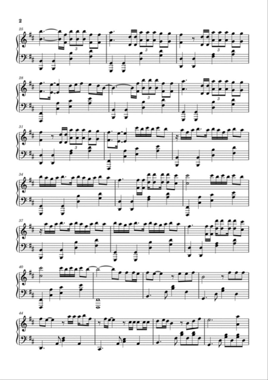 Dusk Till Dawn Dusk Till Dawn Piano Solo scores gallery preview page 2