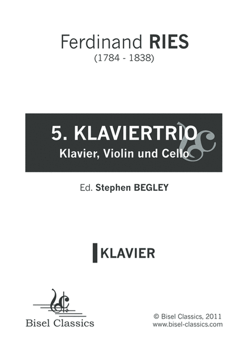 5. Klaviertrio - Klavier, Violin und Cello - Piano Part