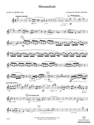 Shenandoah: 2nd B-flat Clarinet