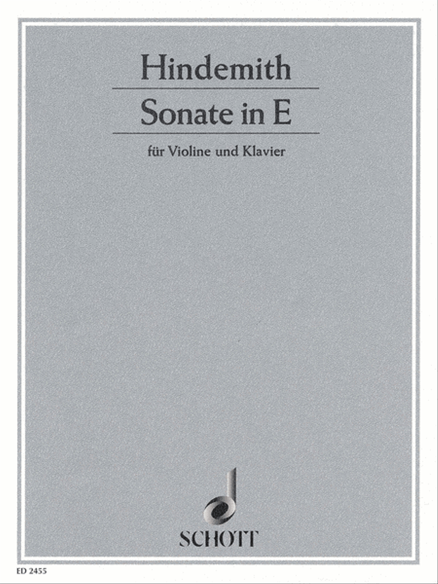 Sonata E Major (1935)