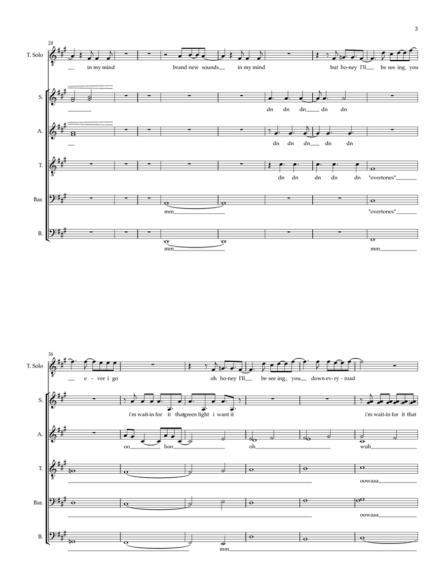 Green Light A Cappella scores gallery preview page 3