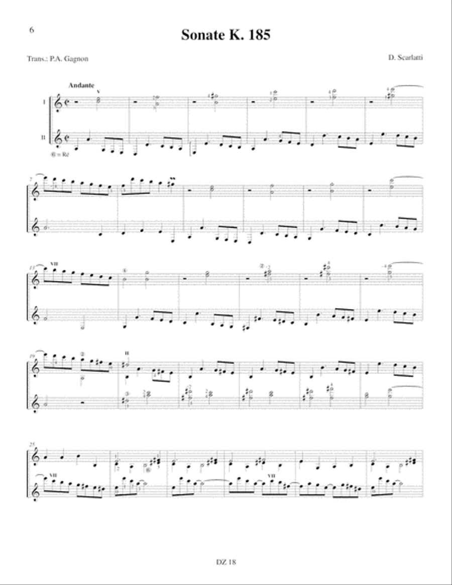 Musique baroque pour deux guitares Classical Guitar scores gallery preview page 6