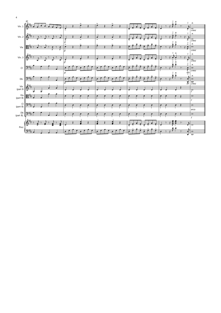 The Can Can for Beginner and Advanced String Orchestra String Orchestra scores gallery preview page 4