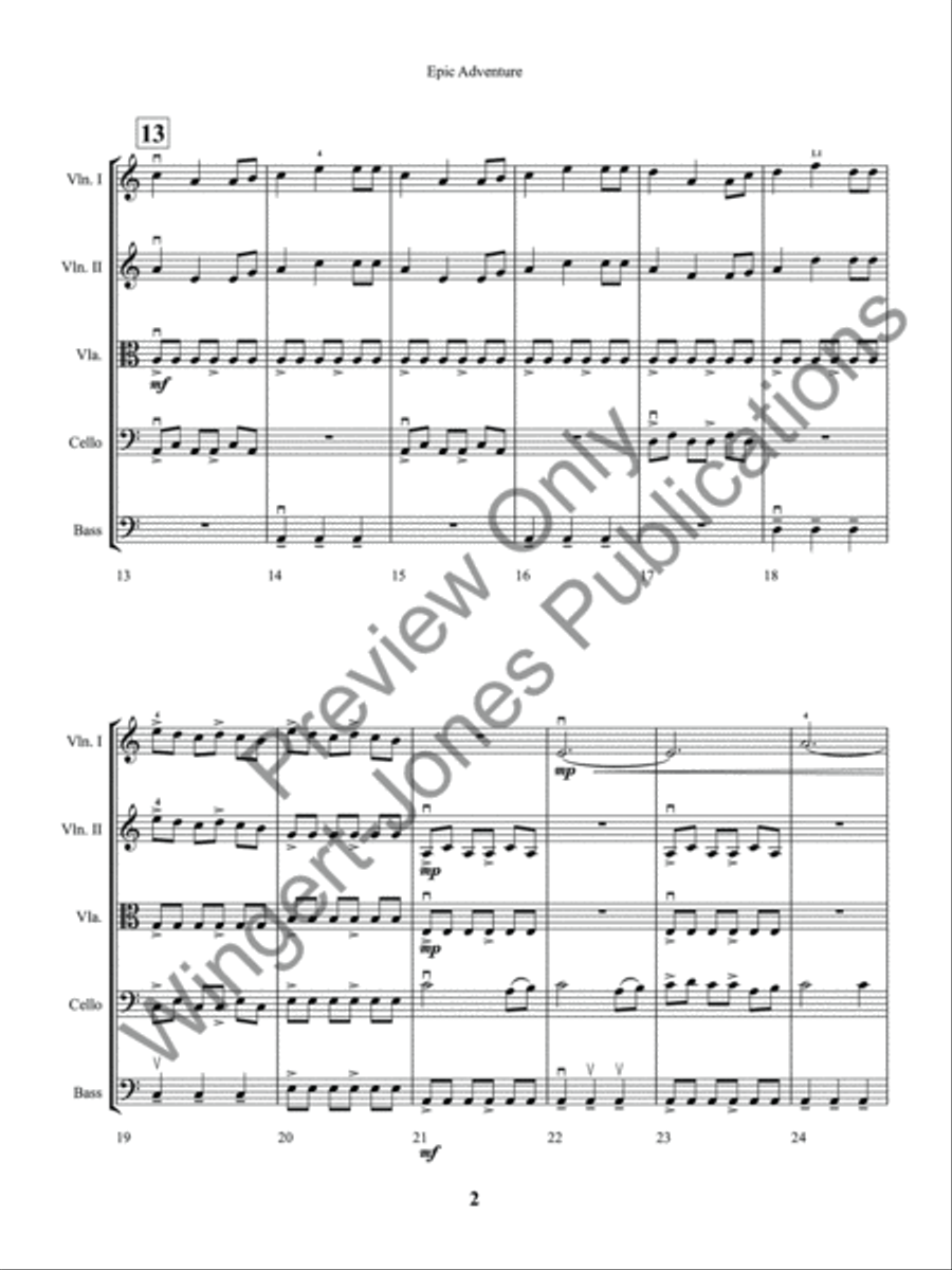 Epic Adventure String Orchestra scores gallery preview page 5