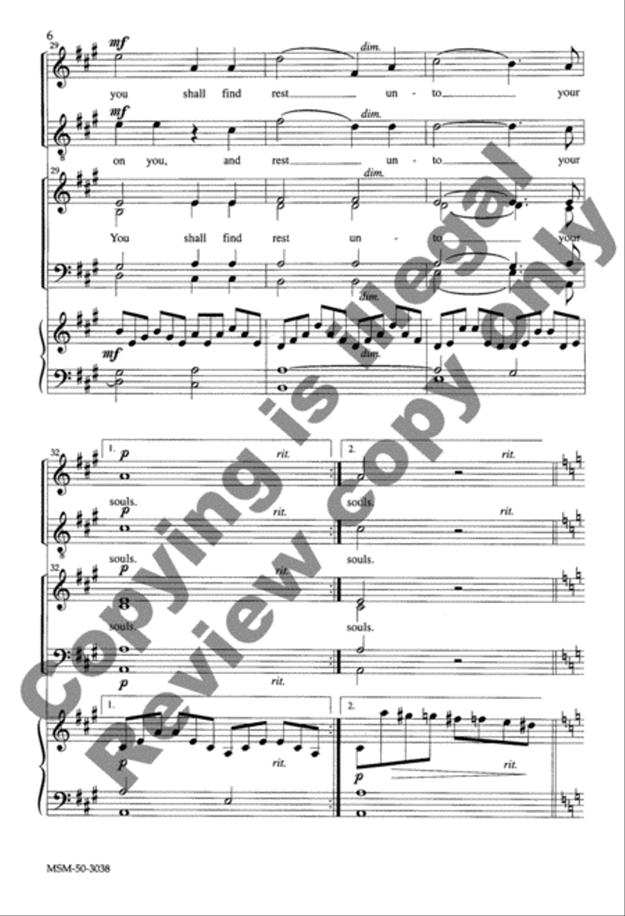 He Was Despised 4-Part scores gallery preview page 6