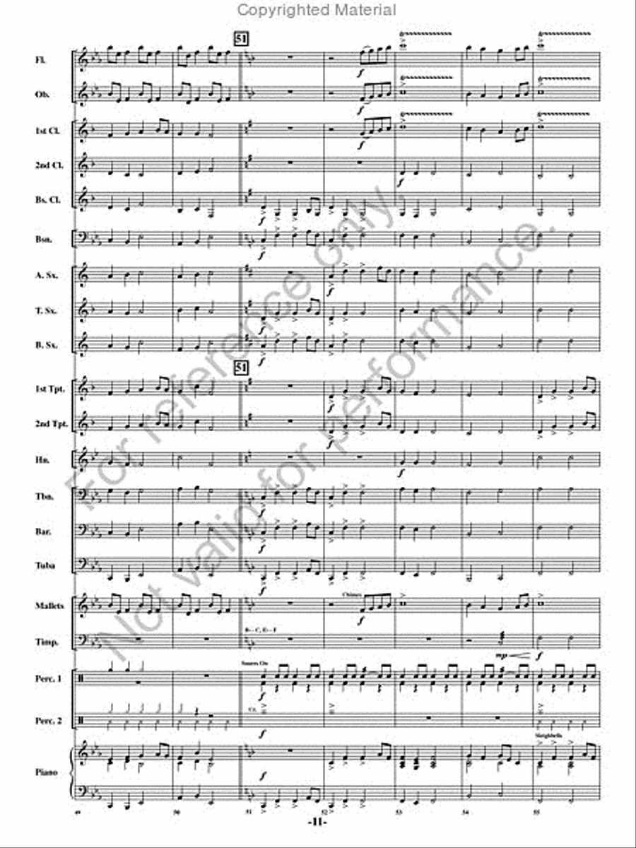 Chanson de Noel Concert Band scores gallery preview page 10