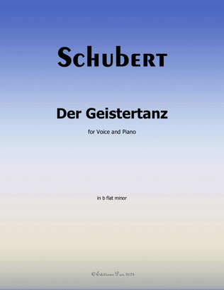 Book cover for Der Geistertanz, by Schubert, in b flat minor