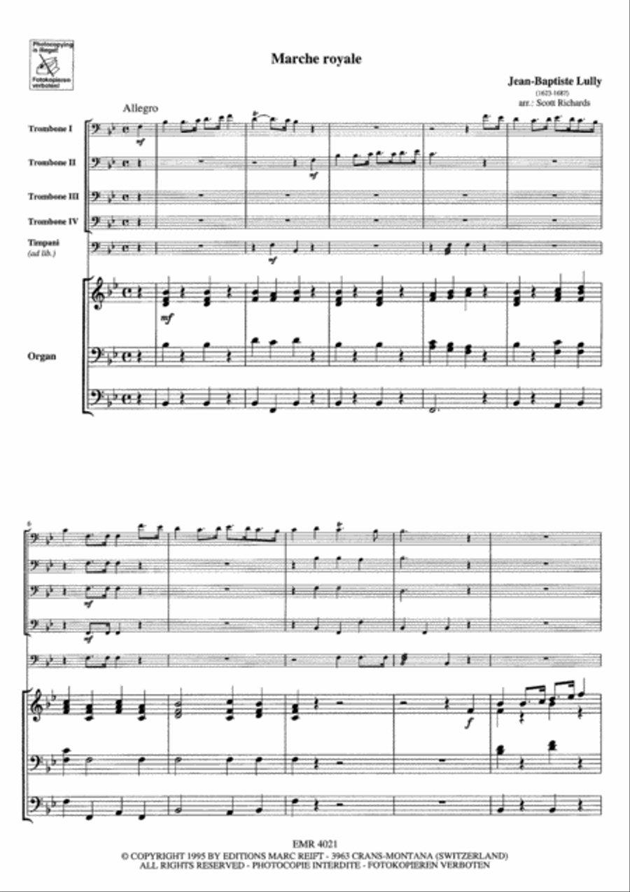 Marche Royale Trombone Quartet scores gallery preview page 7