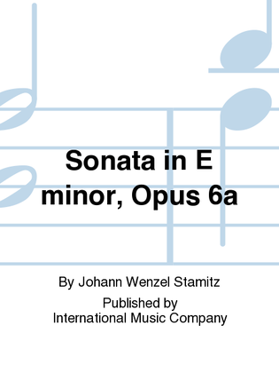 Book cover for Sonata In E Minor, Opus 6A