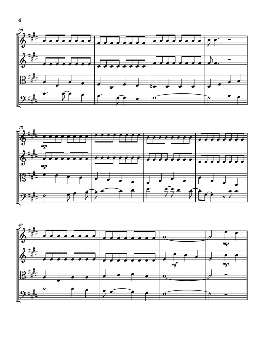All My Loving String Quartet scores gallery preview page 4