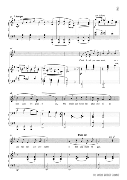 Masse-Souvenirs in G Major,for Voice and Piano image number null