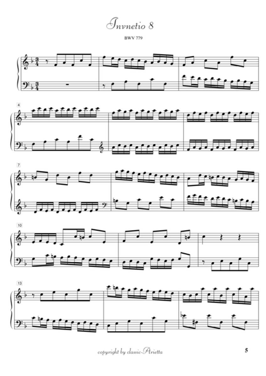 Five Two-Part Inventions (BWY 777-781) for piano