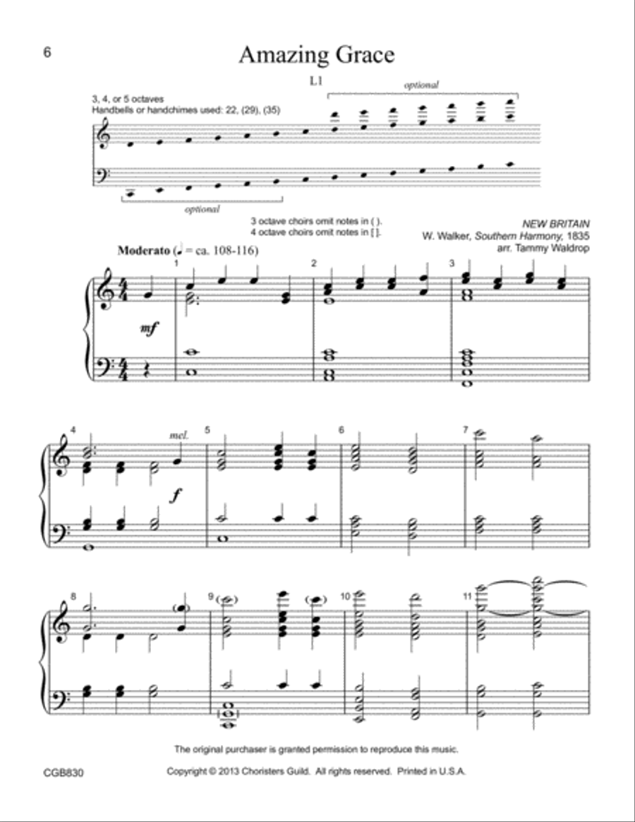 Spring Ring! (3-5 octaves) (Reproducible music for handbells or handchimes 5-Octaves scores gallery preview page 7