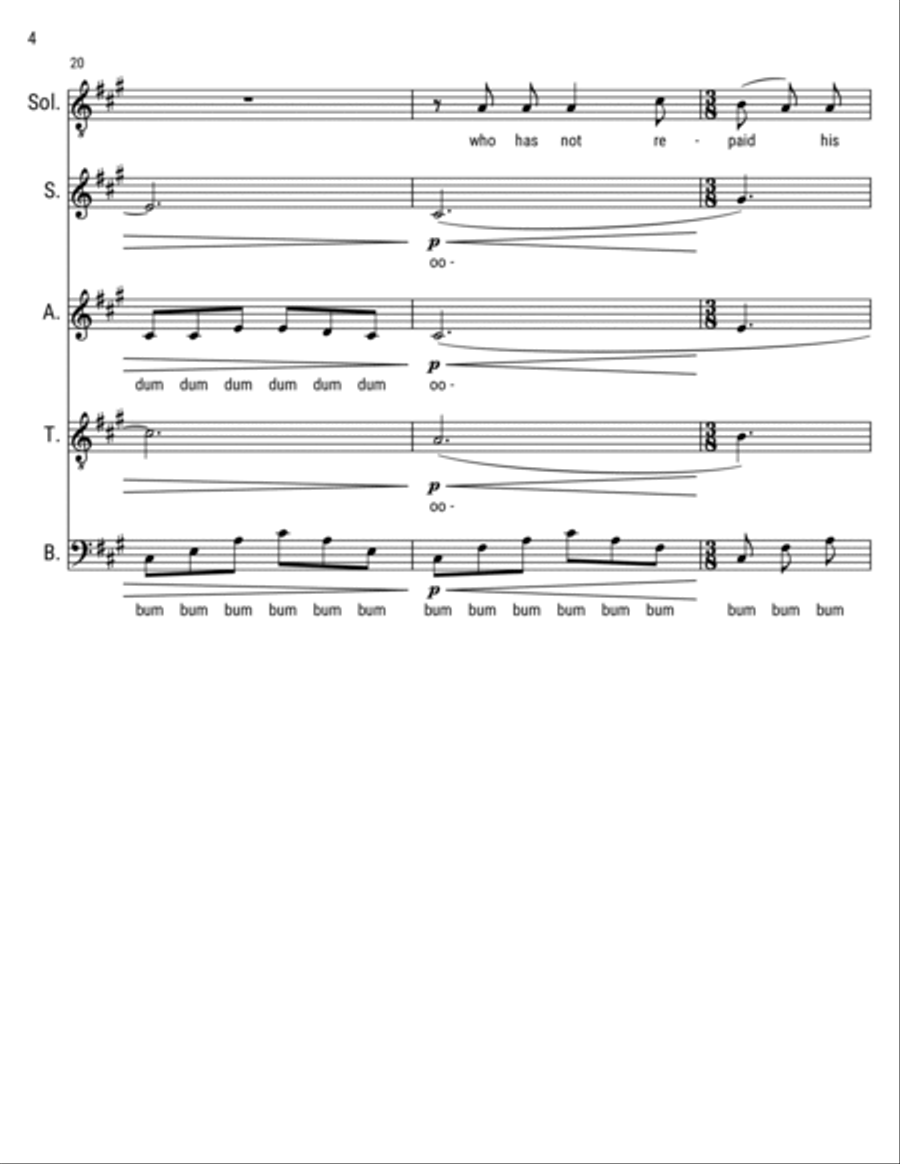 The Night We Met The Night We Met 4-Part scores gallery preview page 4
